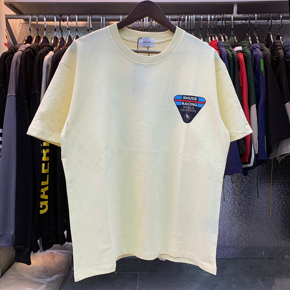 Rhude T-shirts World Champion Commemorative Cotton Casual Short Sleeve Men and Women