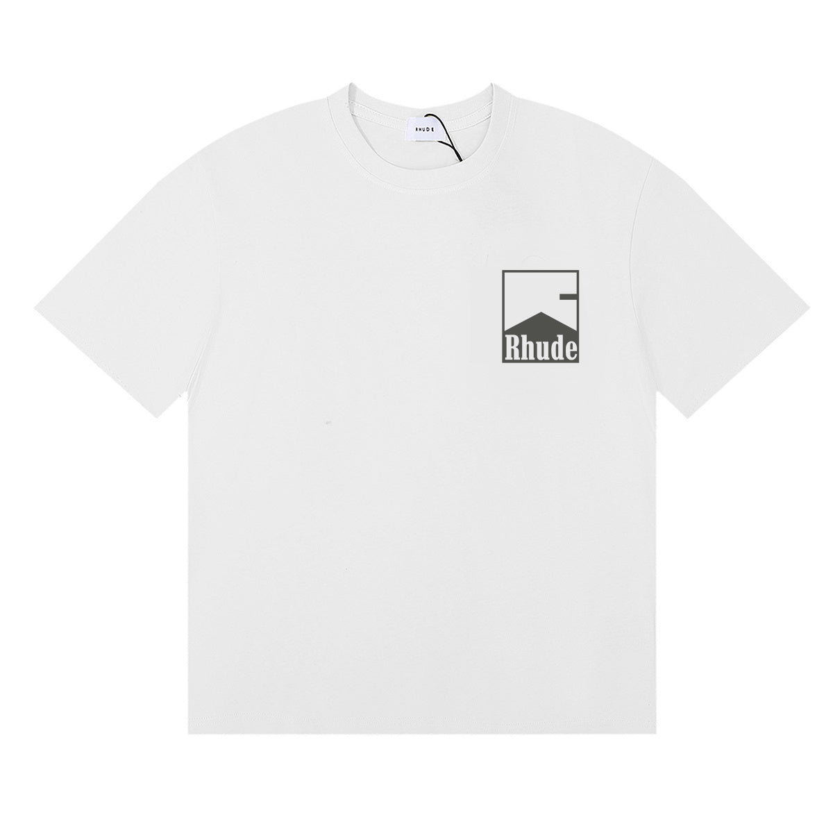 Rhude T-shirts Printed Cotton Crew Neck Short Sleeve Men and Women