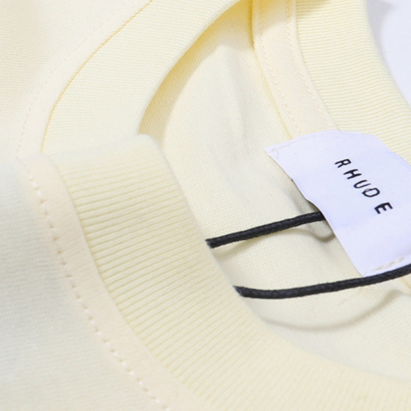 Rhude T-shirt gradual change color bird print short sleeve T-shirt