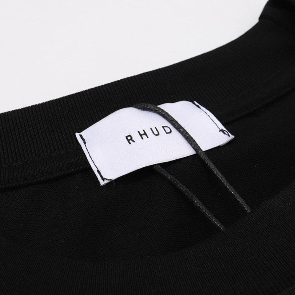 Rhude T-shirt Micro Label Alphabet Art Abstract Short Sleeve T-shirt