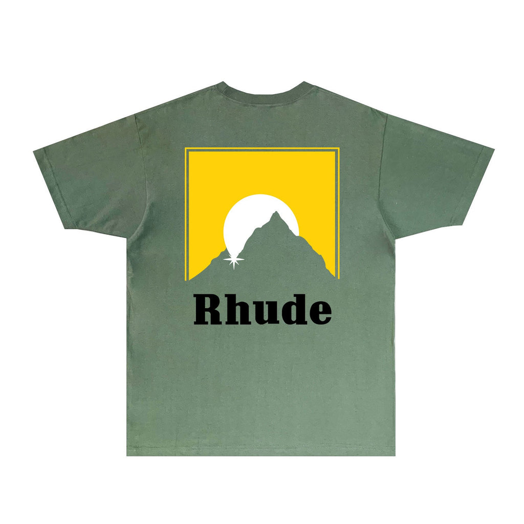Rhude T-shirts Printed Trendy Pure Cotton