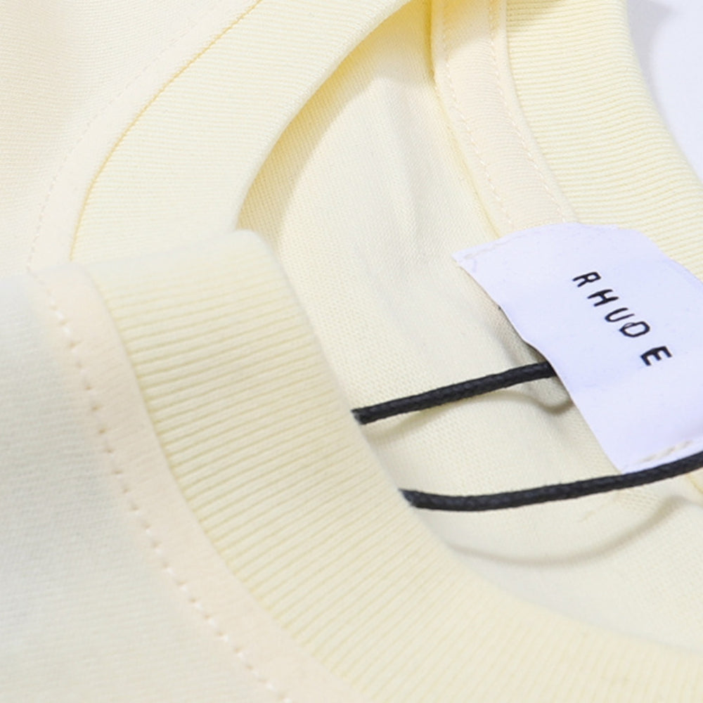 Rhude T-shirt Micro Label Yacht Print Short Sleeve T-shirt