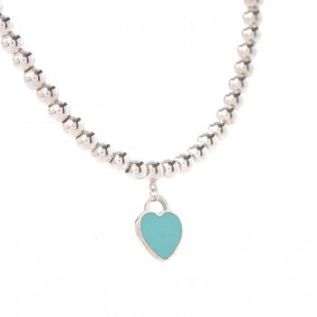 Tiffany Return to Heart Tag Bead 18K Gold Necklace
