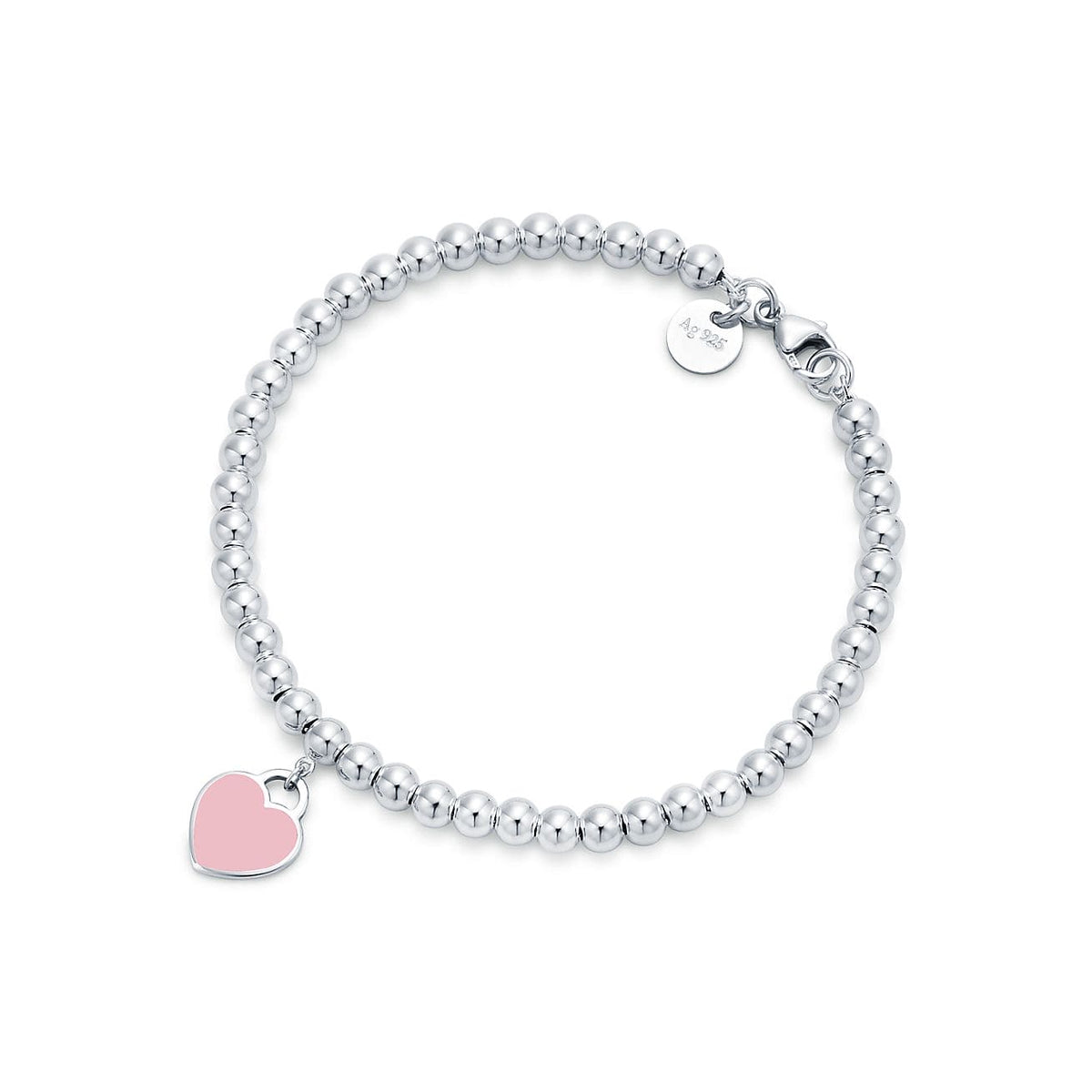 Tiffany Return to Pink Heart Tag Bead 18K Gold Bracelet