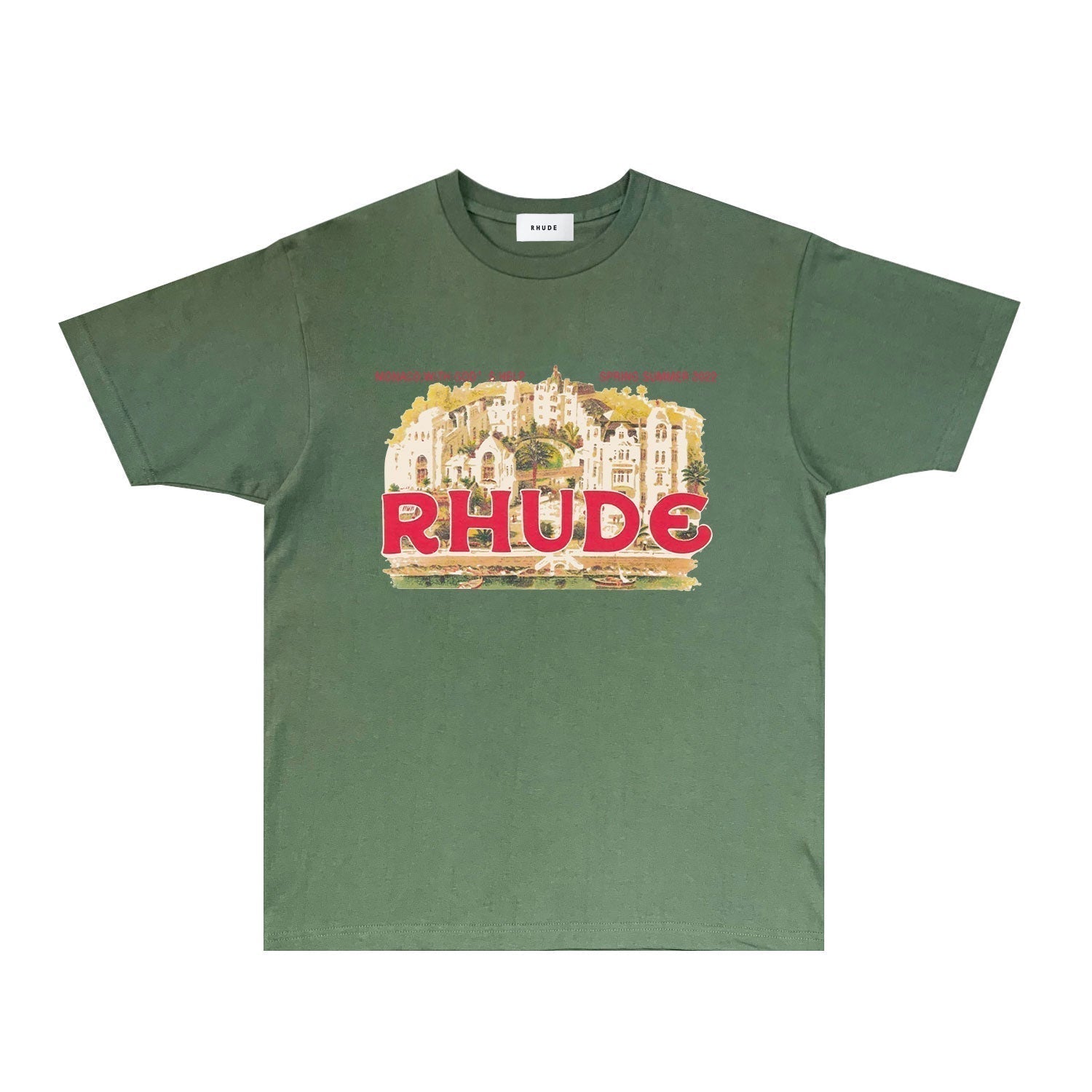 Rhude T-shirts Printed Trendy Pure Cotton