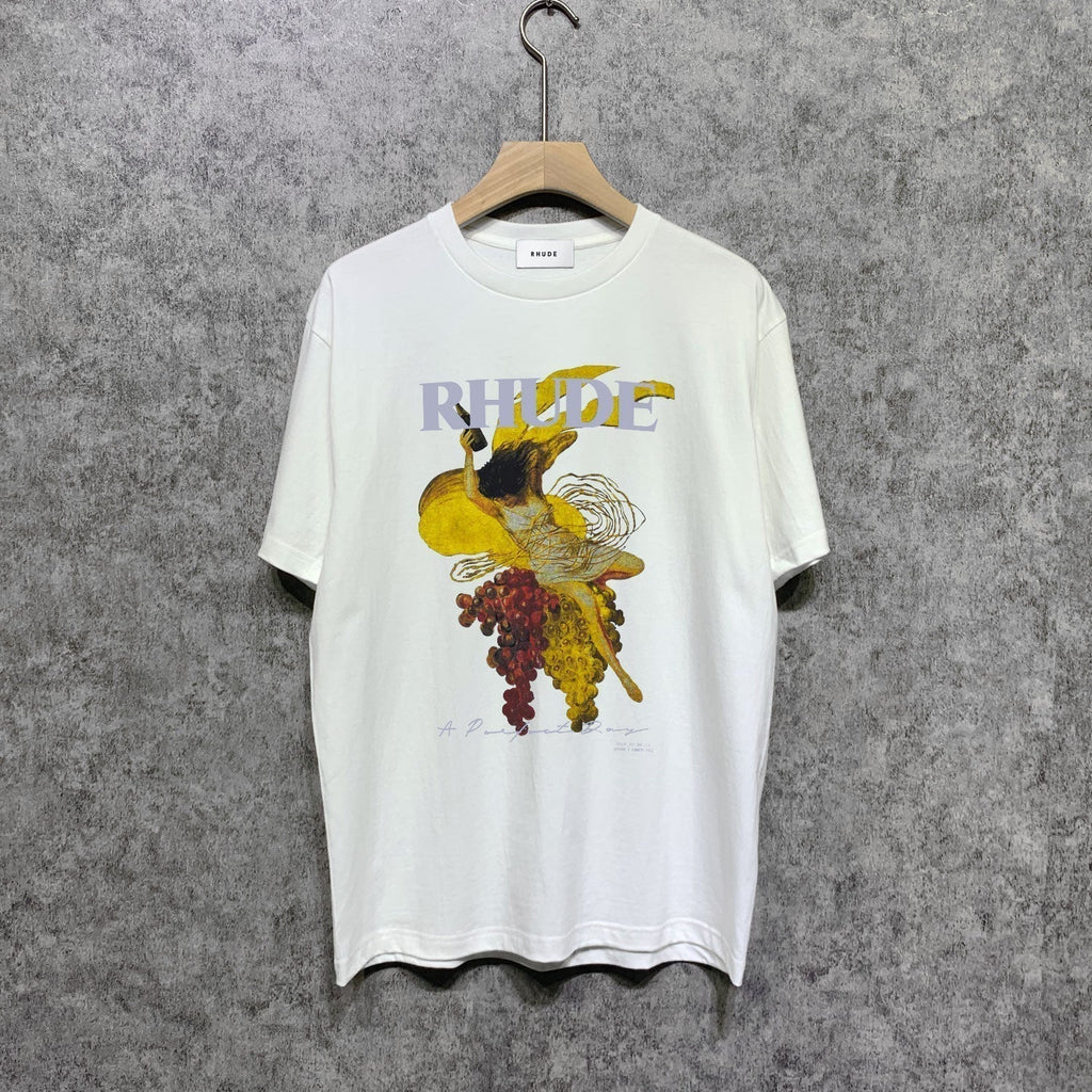 Rhude T-shirts Printed Trendy Pure Cotton