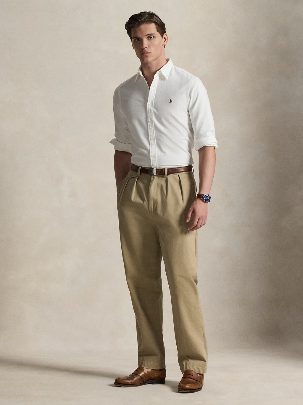 RALPH LAUREN Slim Fit Oxford Shirt White