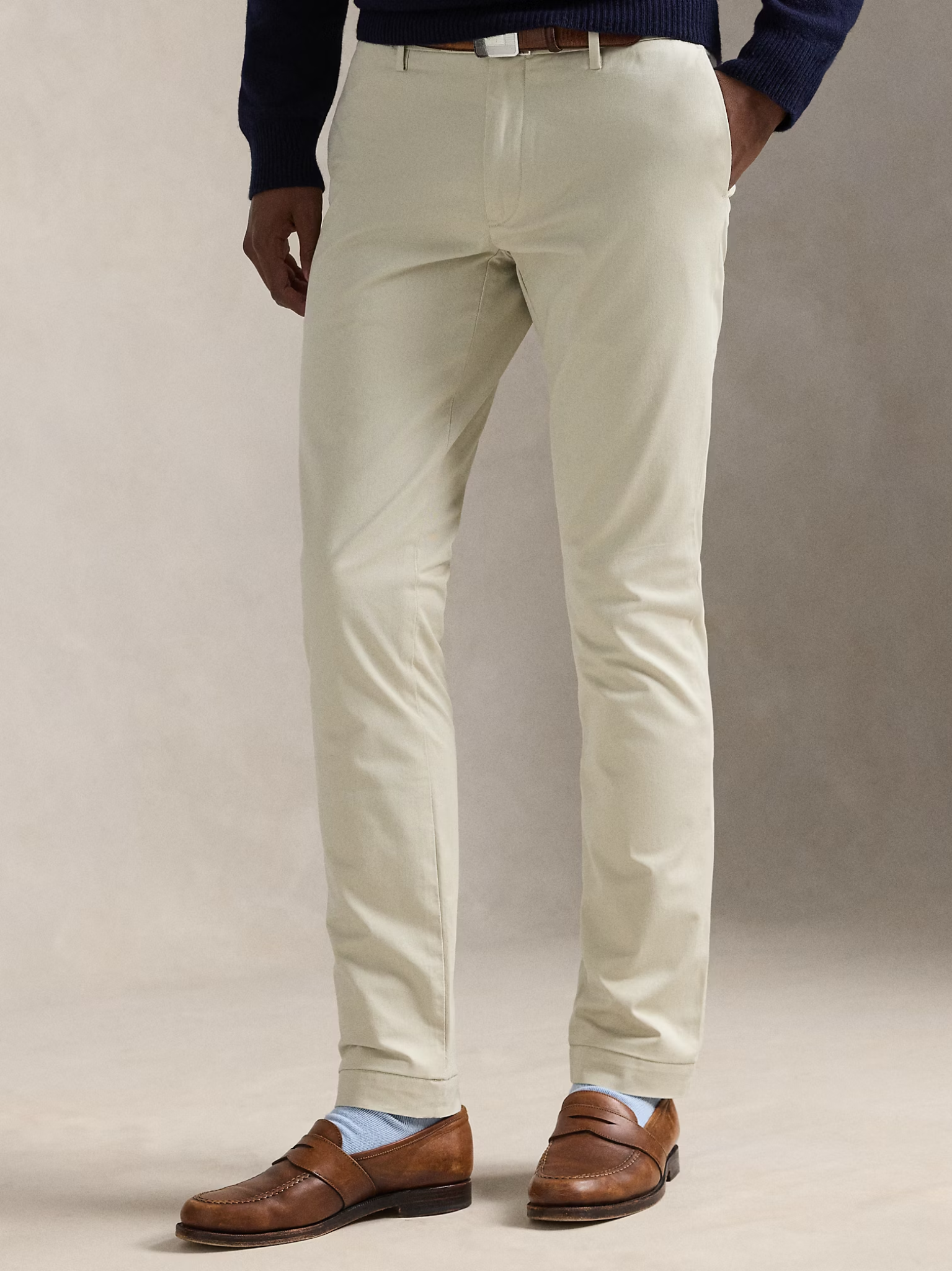 RALPH LAUREN Stretch Slim Fit Chino Trousers Basic Sand