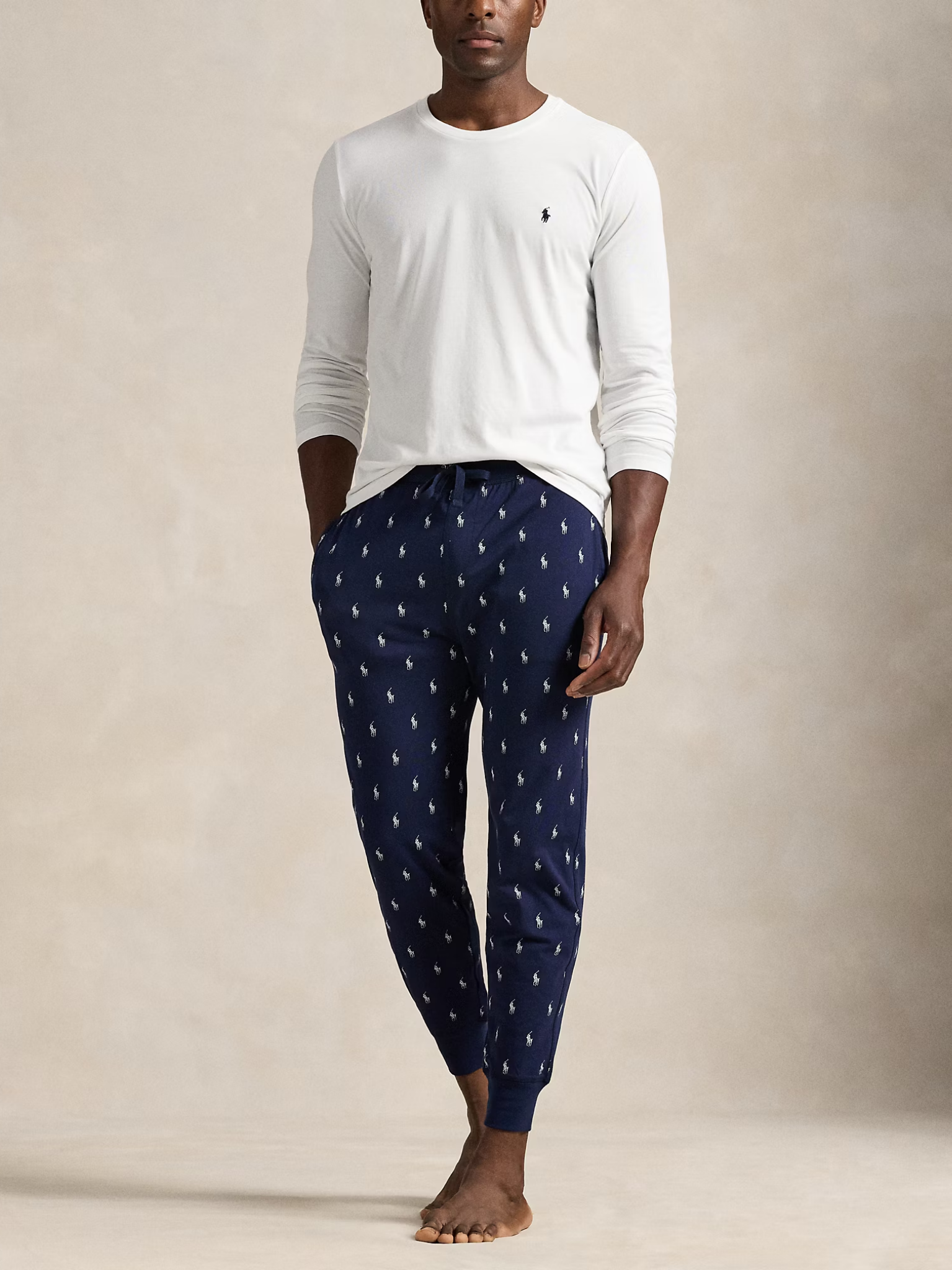 RALPH LAUREN Cotton Jersey Sleep Shirt White