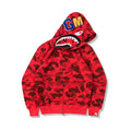 Bathing Ape Hoodie Autumn and Winter Shark Mouth Men and Women Casual Camouflage Thin Sweater Baggy Coat