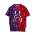 Bathing Ape T-Shirt Summer Camouflage Color Matching Short Sleeve T-shirt