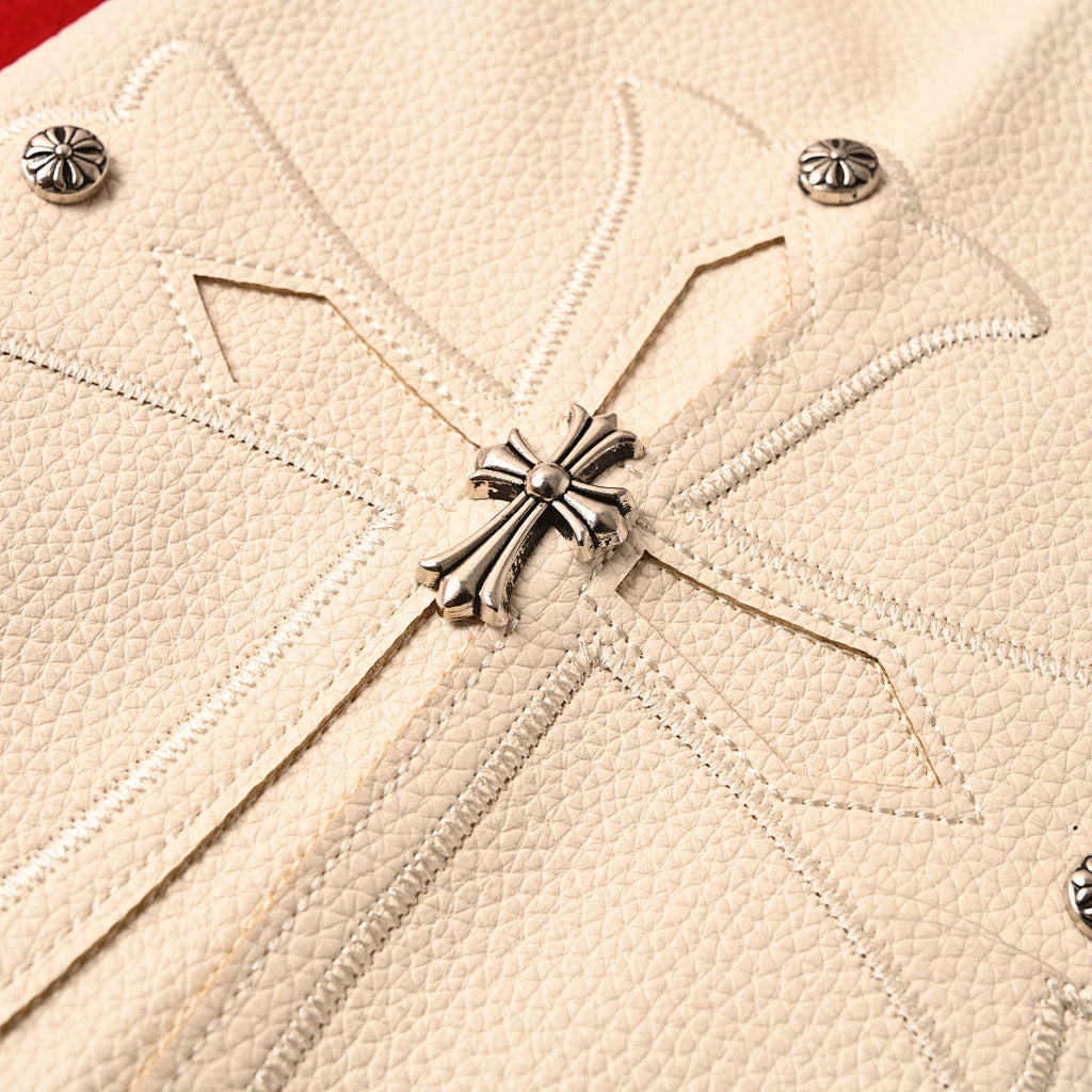 Chrome Hearts Cross-Patchwork Baseball Jacket