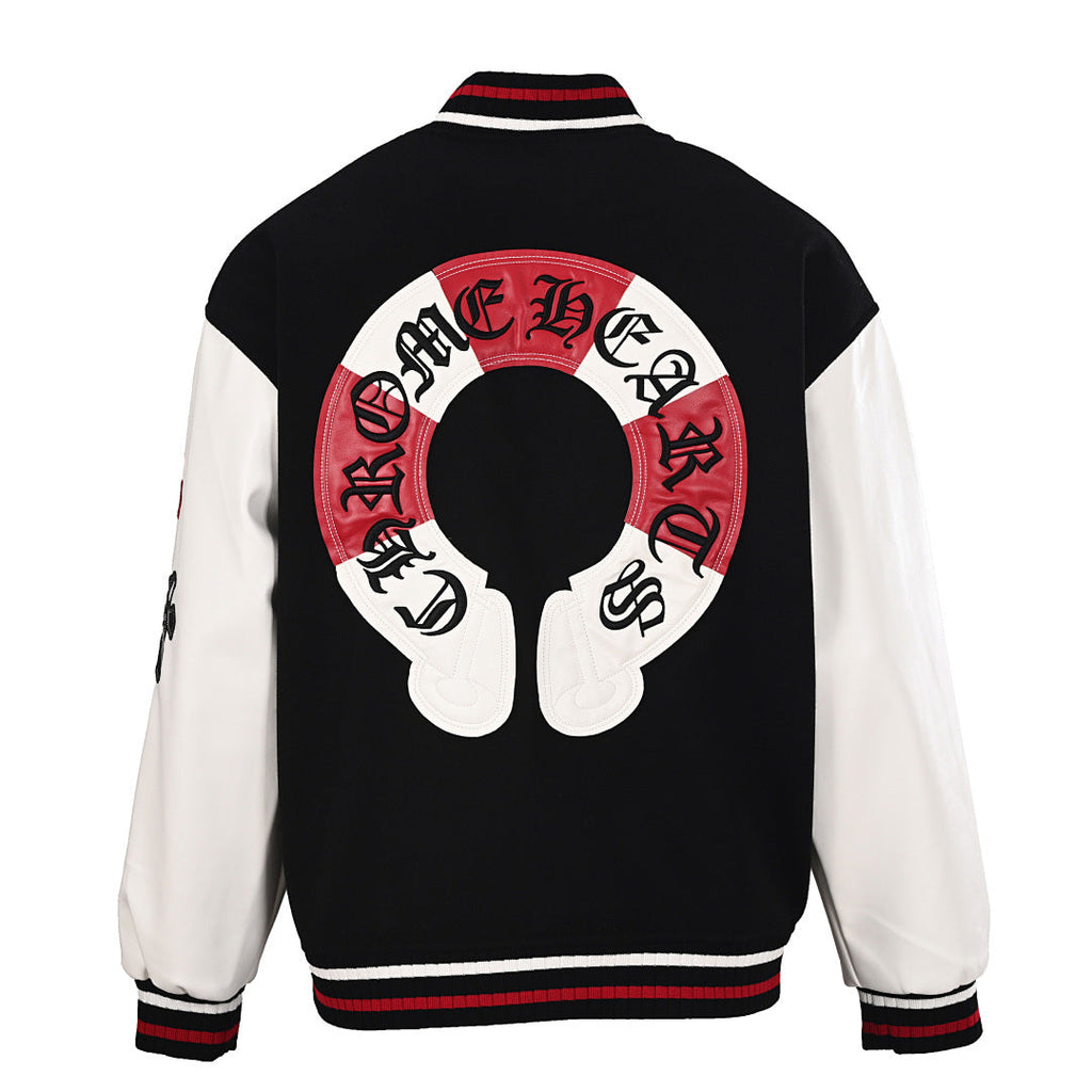 Chrome Hearts Cross-Patchwork Baseball Jacket