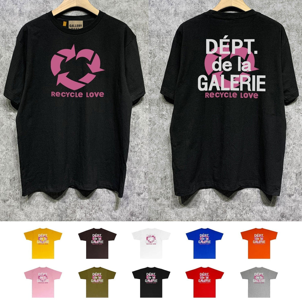 Gallery Dept T Shirt Retro Printed Loose Short-Sleeved Shirt