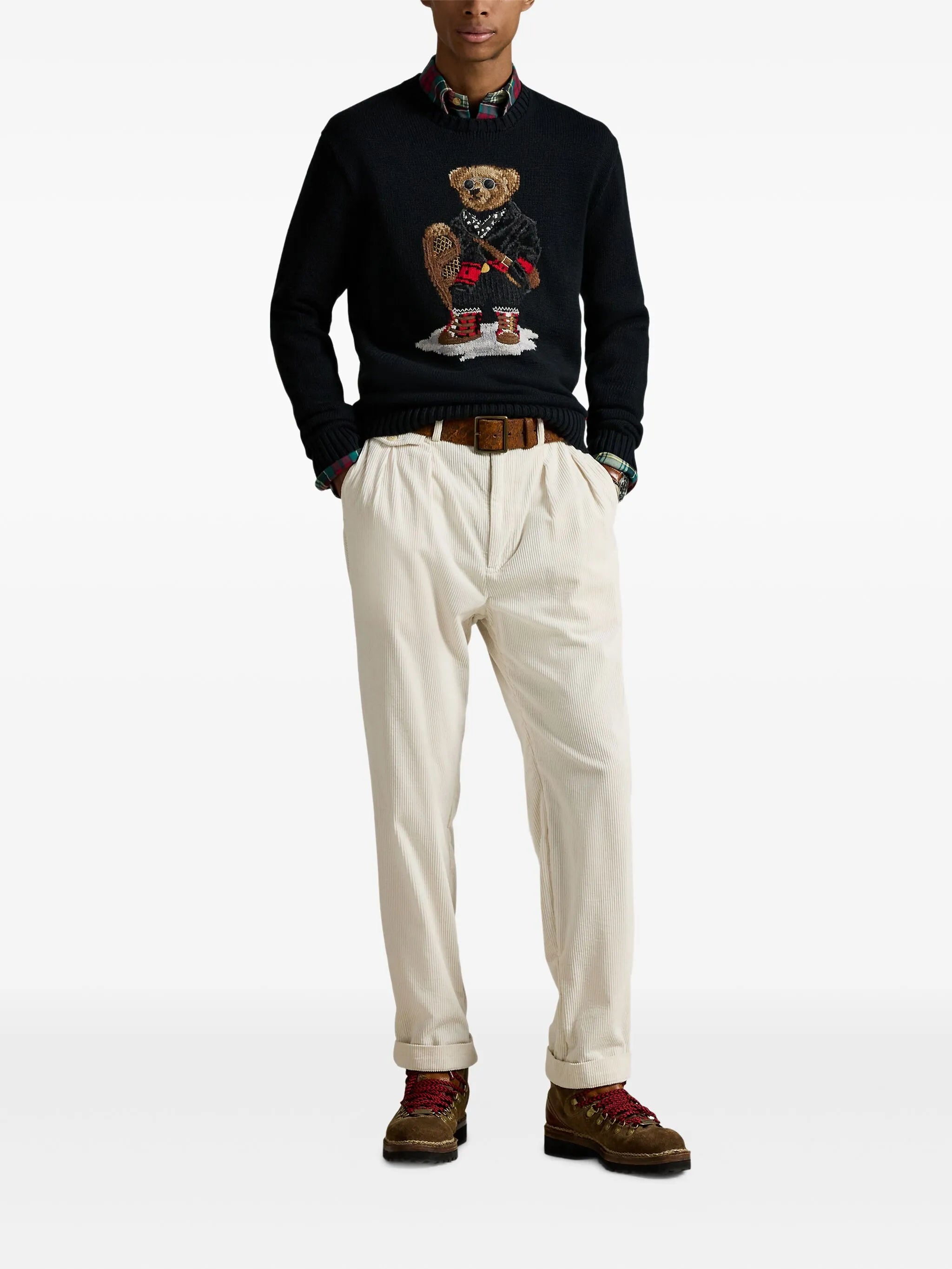 RALPH LAUREN Polo Bear Embroidered Sweater Black