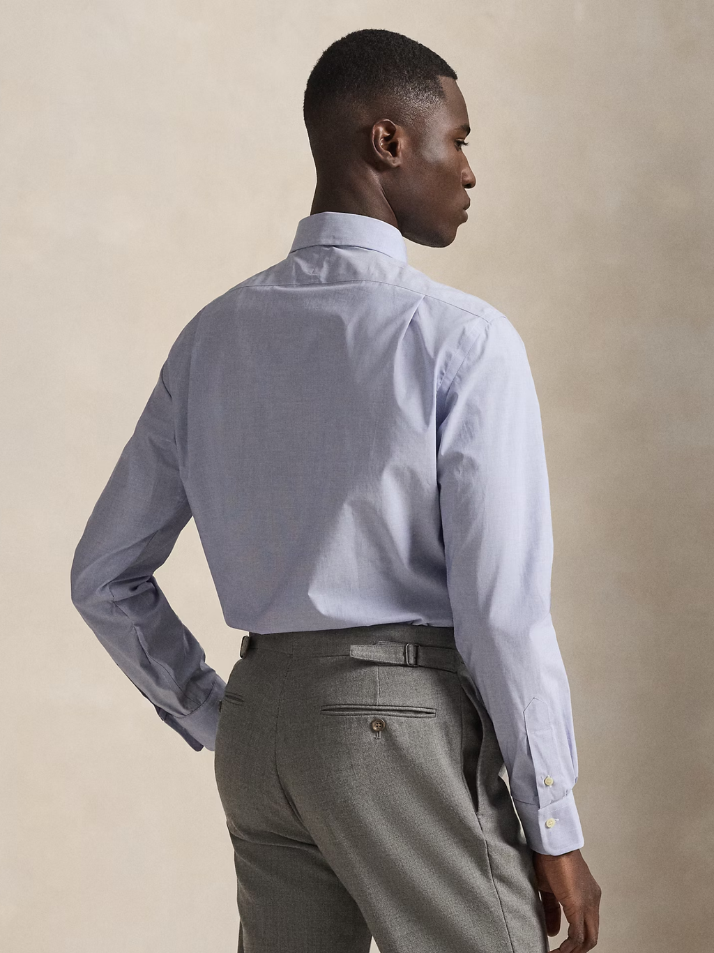 RALPH LAUREN Slim Fit Poplin Shirt Light Blue/White