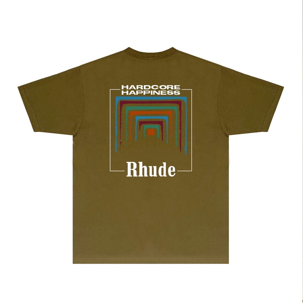 Rhude T-shirts Printed Trendy Pure Cotton