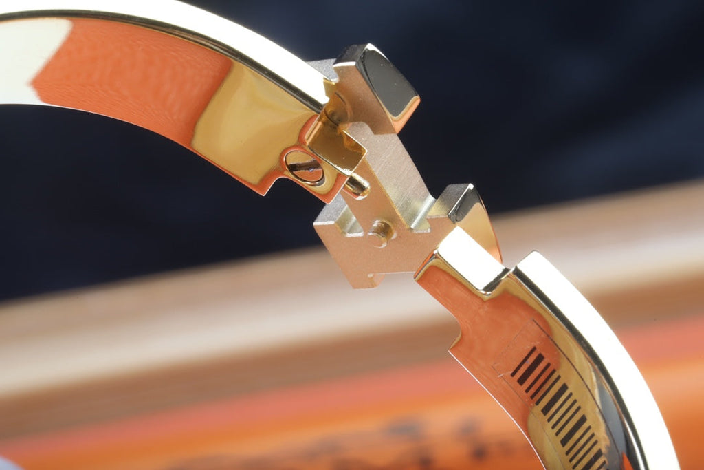 Hermes Clic H Lift Pink 18K Gold Bracelet