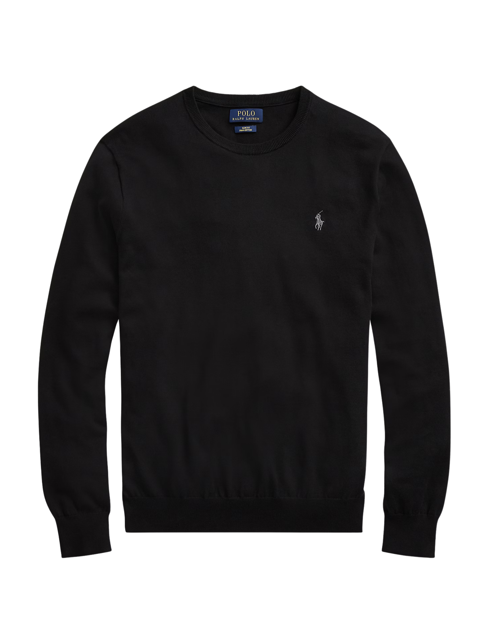 RALPH LAUREN Slim Fit Cotton Jumper Polo Black