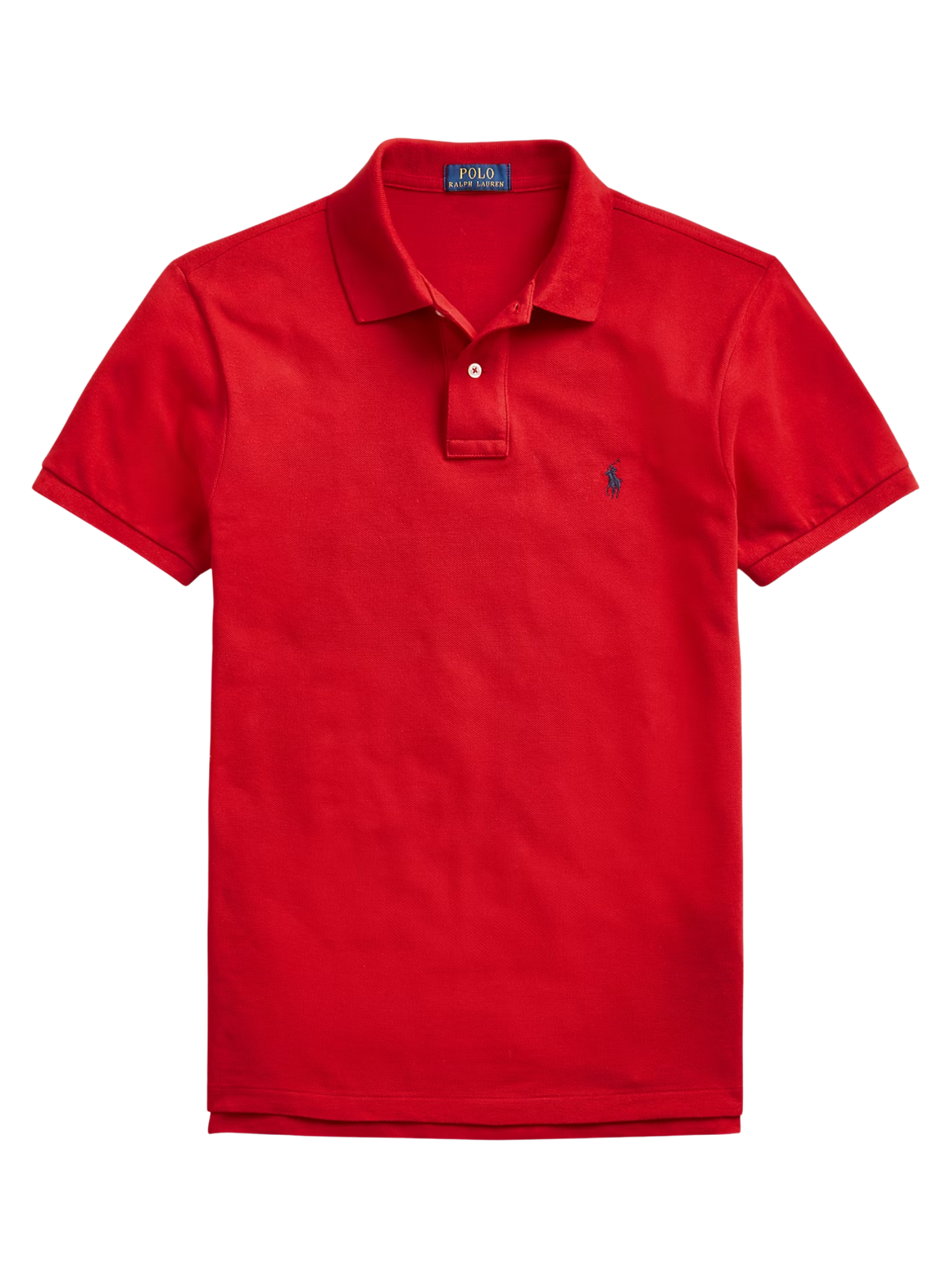 RALPH LAUREN Slim Fit Mesh Polo Shirt Red