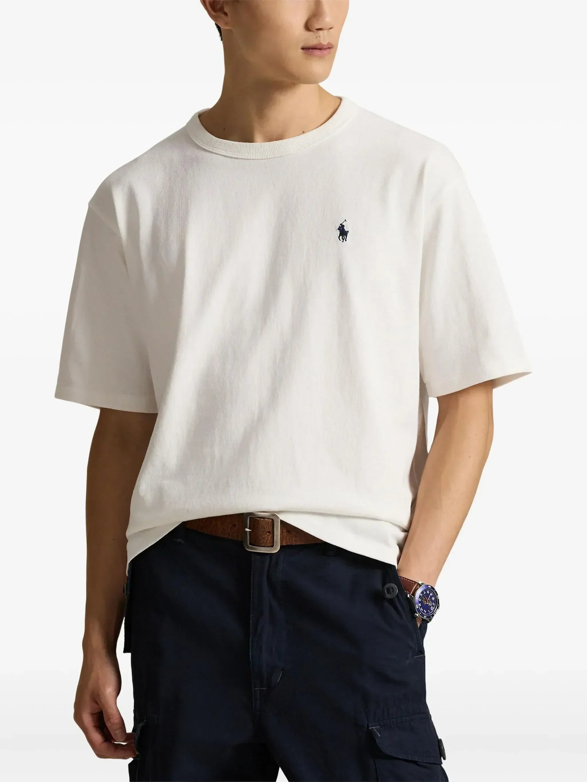 RALPH LAUREN Relaxed Fit Logo Jersey T-Shirt White