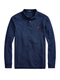 RALPH LAUREN Custom Slim Fit Mesh Polo Shirt Newport Navy