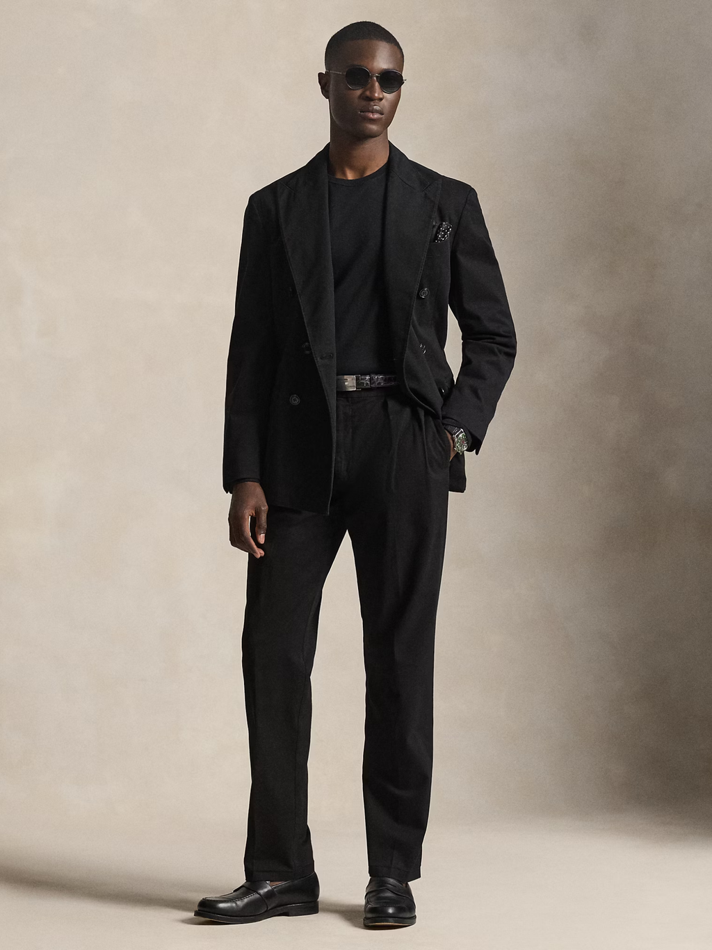 RALPH LAUREN Slim Fit Cotton Jumper Polo Black