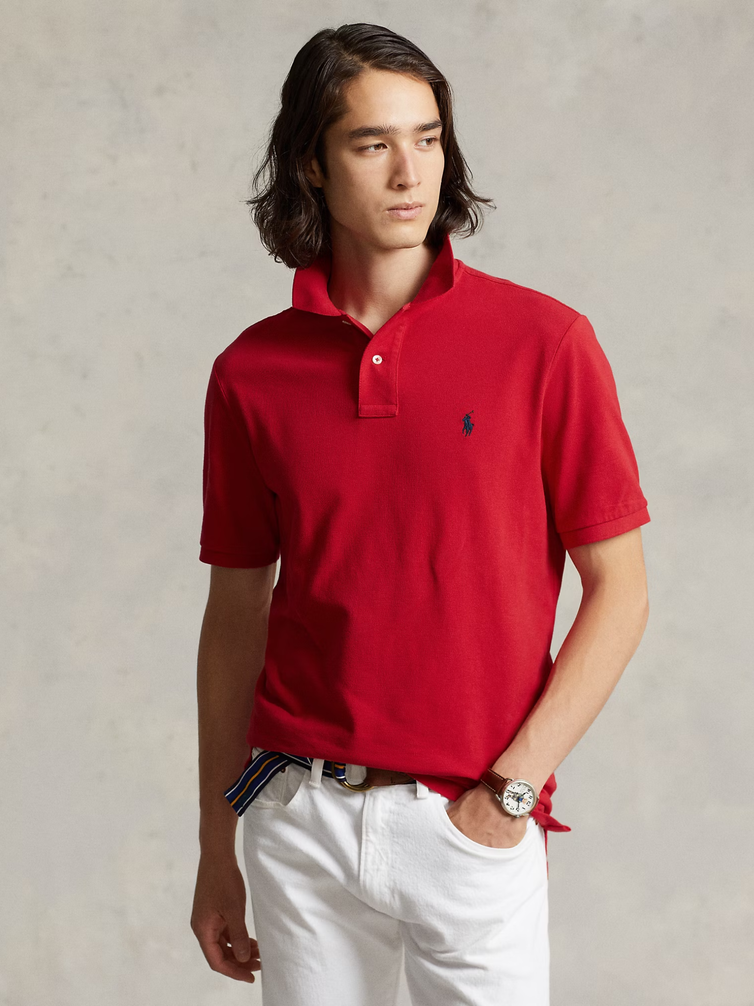 RALPH LAUREN The Iconic Mesh Polo Shirt Red