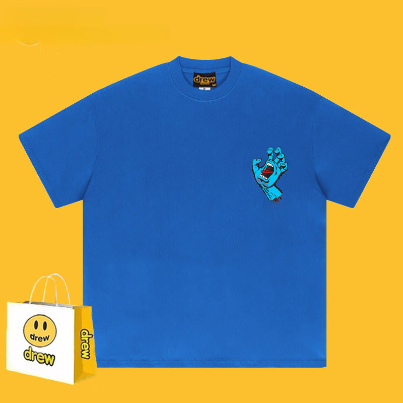 Drew T-shirts Cotton Summer Loose Men's Short Sleeve