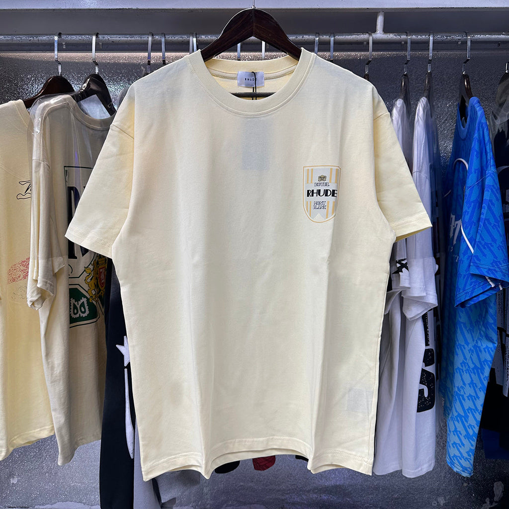 Rhude T-shirts Mont Blanc Short Sleeve Men and Women