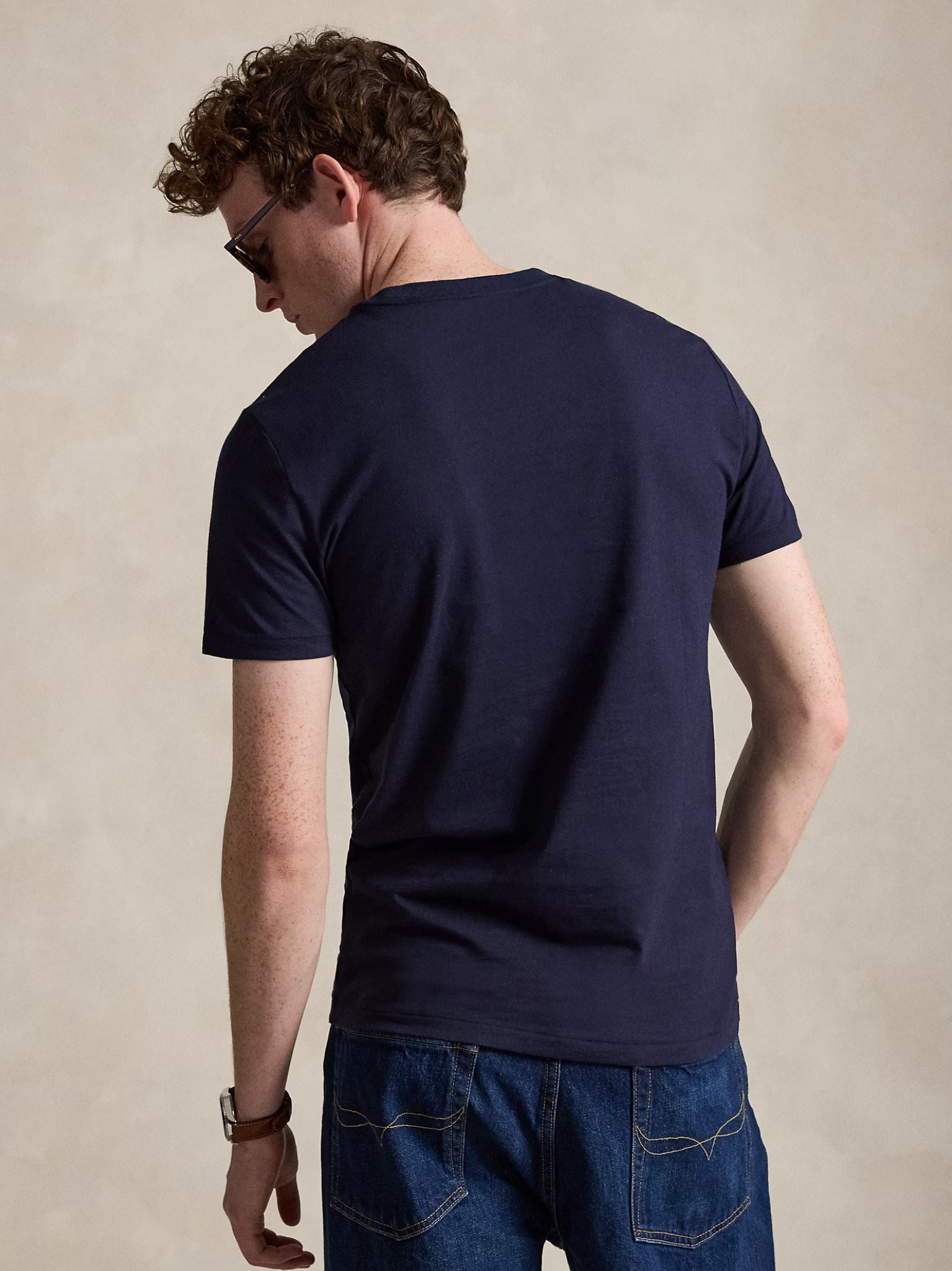 RALPH LAUREN Custom Slim Fit Jersey Crewneck T-Shirt Ink