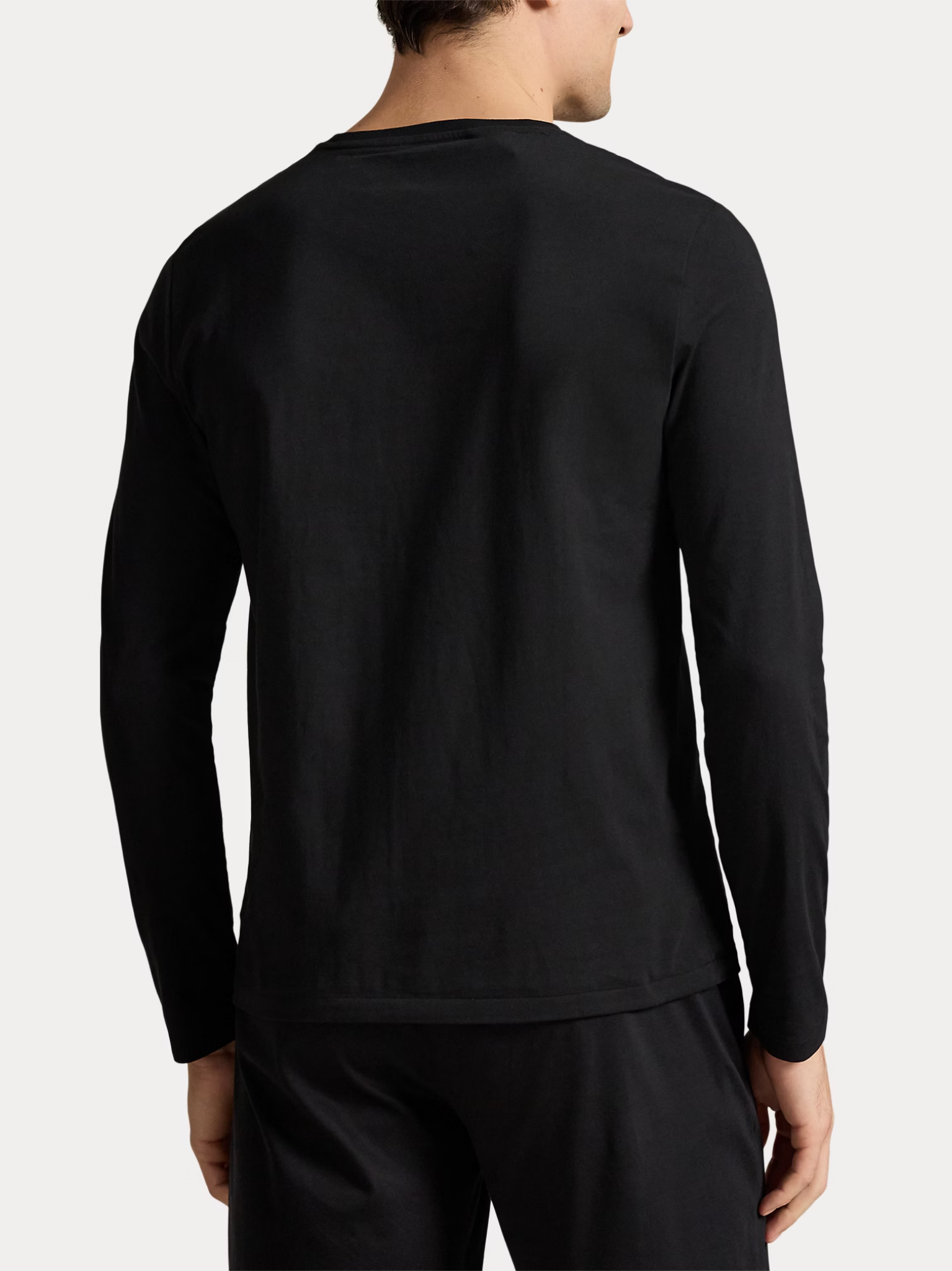 RALPH LAUREN Cotton Jersey Sleep Shirt Black