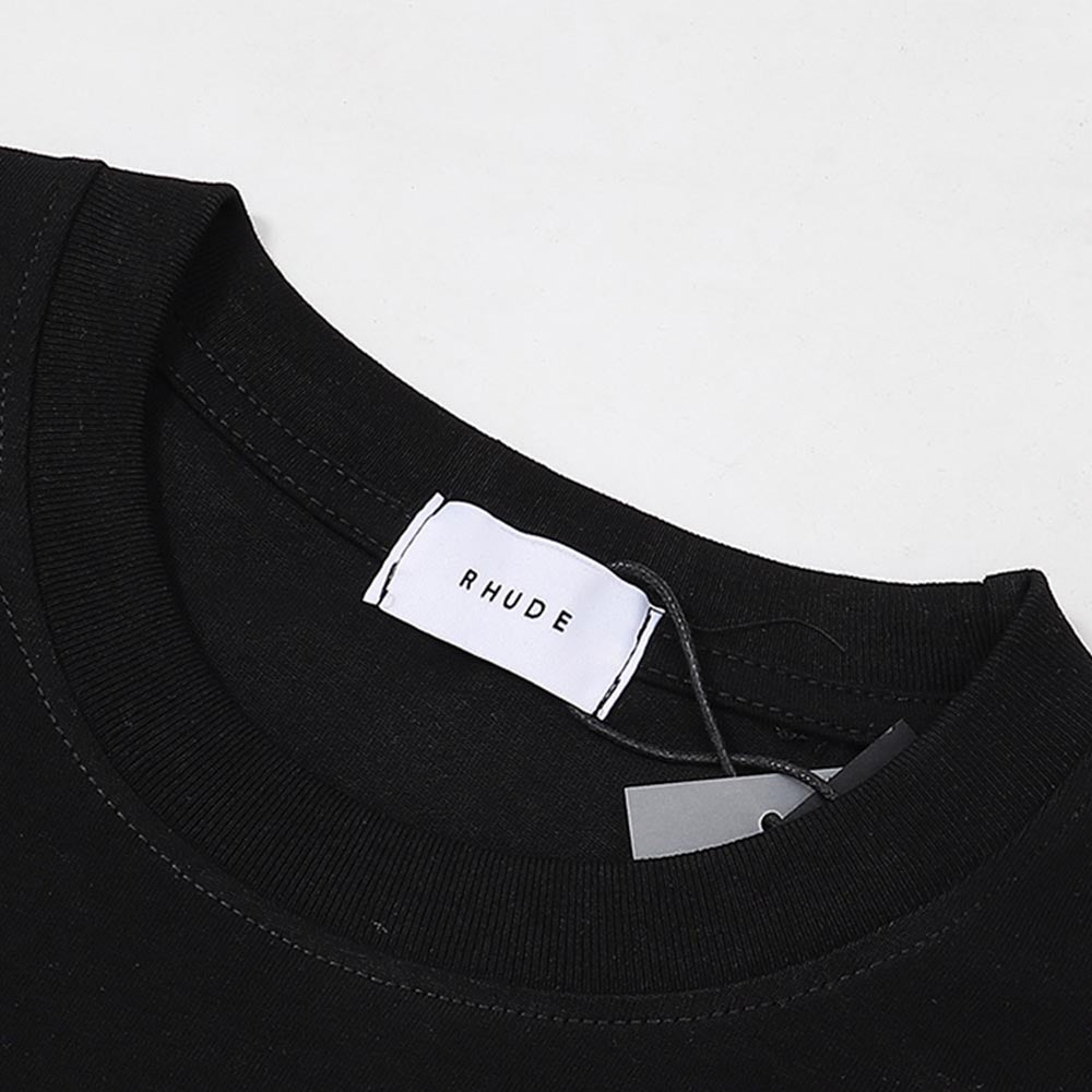 Rhude T-shirts Pandora Eagle Print Cotton Short Sleeve Men and Women