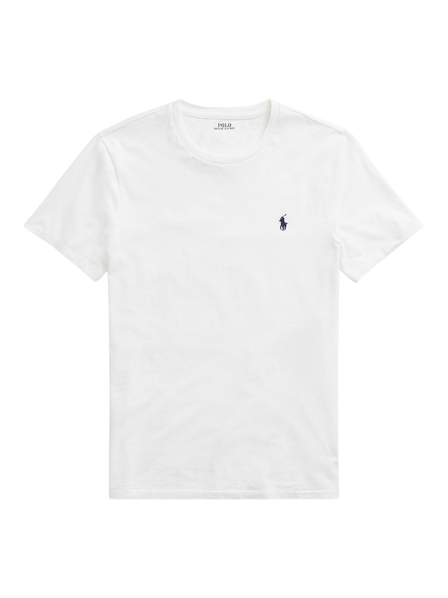 RALPH LAUREN Custom Slim Fit Jersey Crewneck T-Shirt White