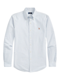 RALPH LAUREN Custom Fit Oxford Shirt Blue/White Stripe