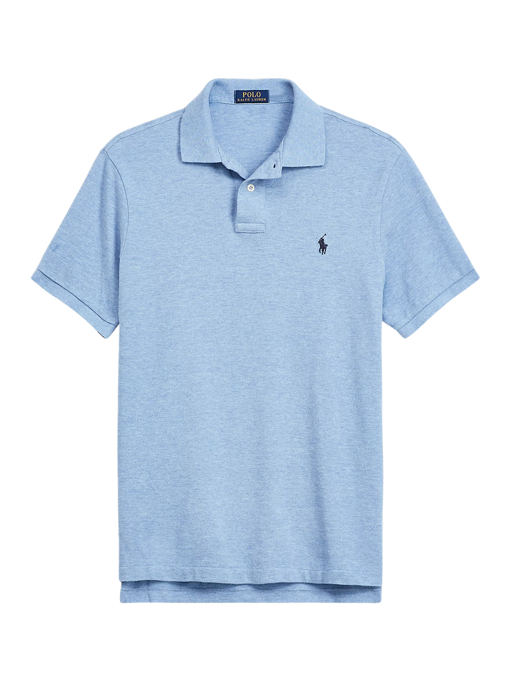 RALPH LAUREN Slim Fit Mesh Polo Shirt Isle Heather