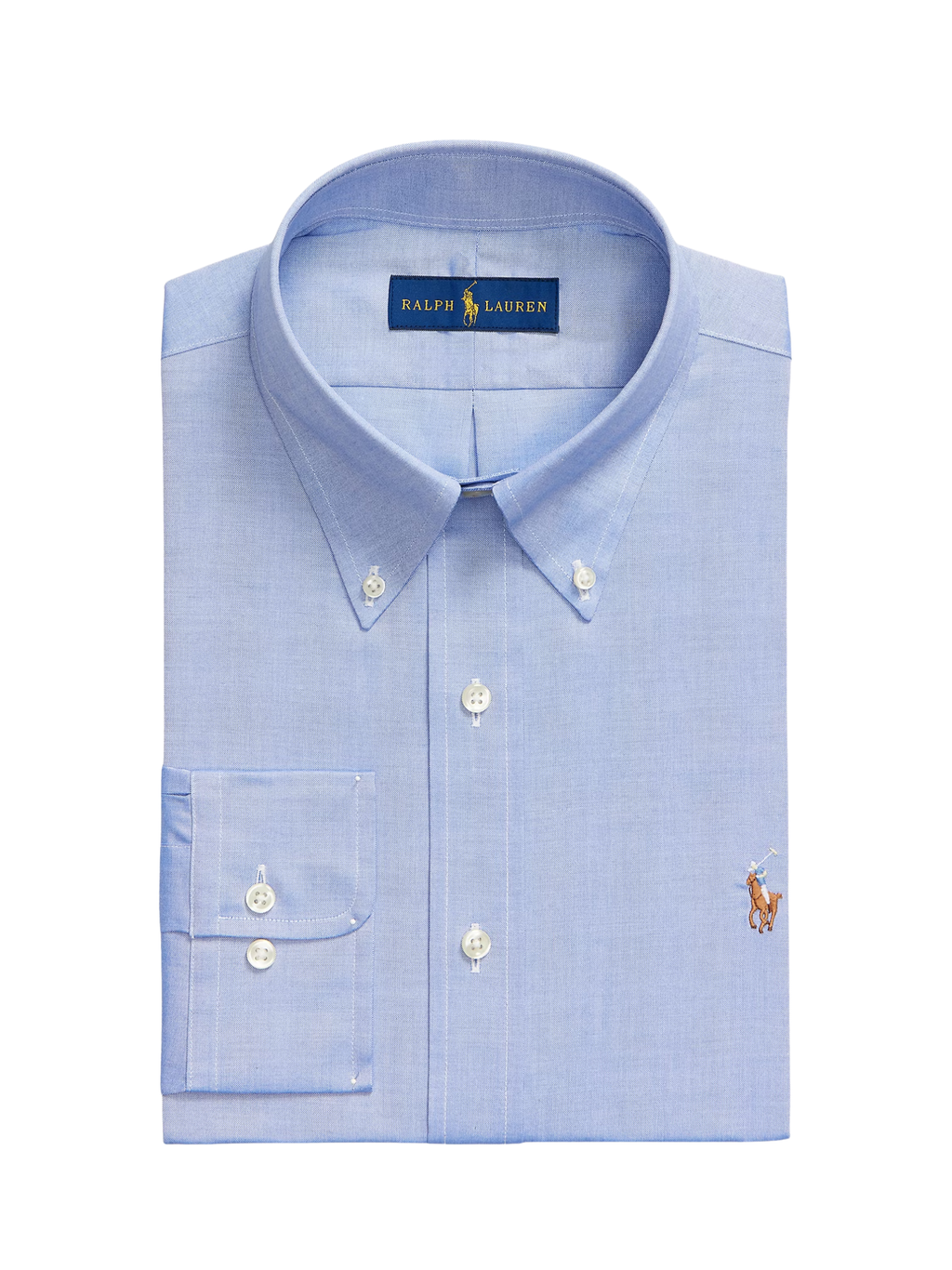 RALPH LAUREN Custom Fit Oxford Shirt True Blue/White