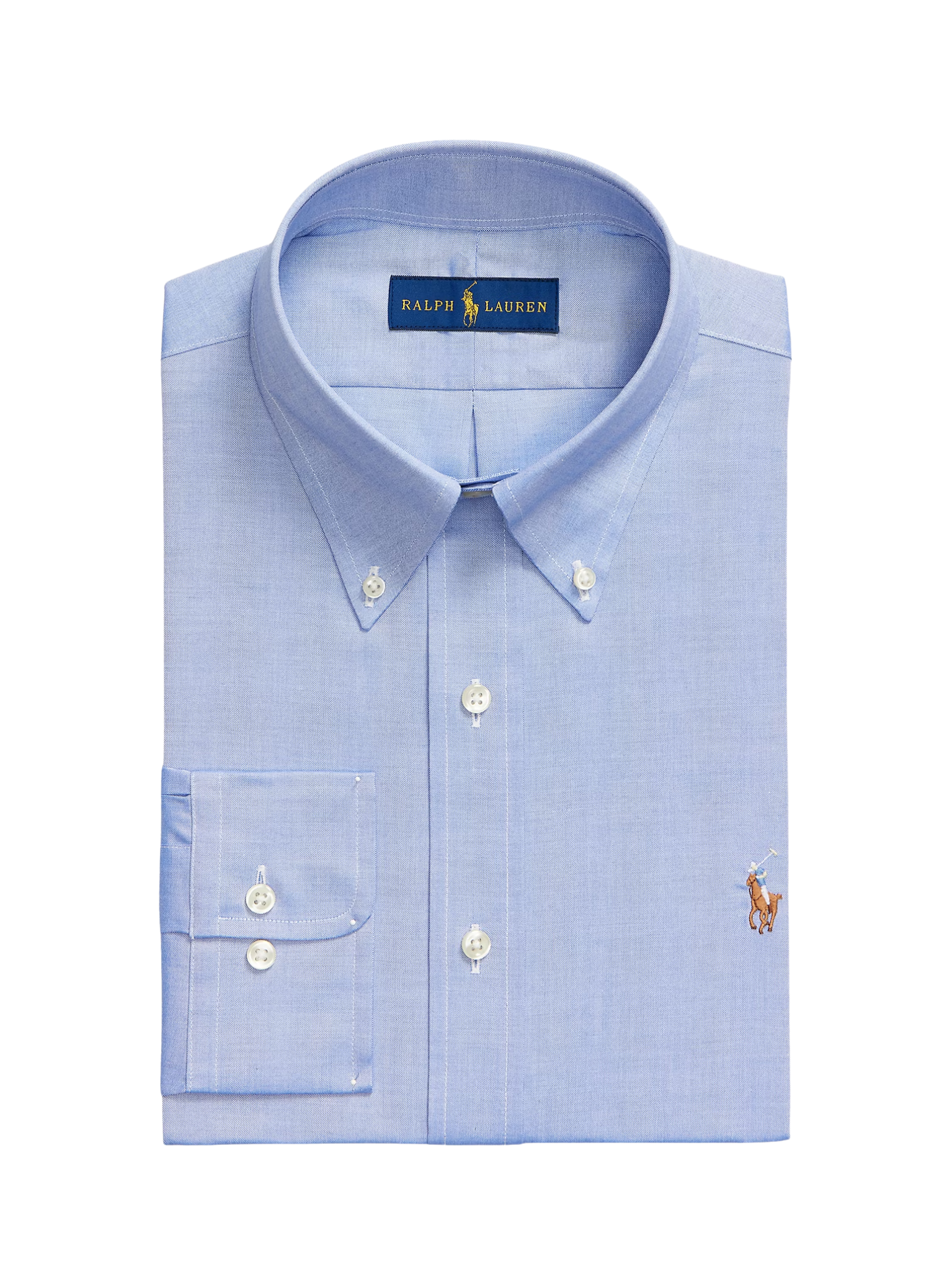 RALPH LAUREN Custom Fit Oxford Shirt True Blue/White