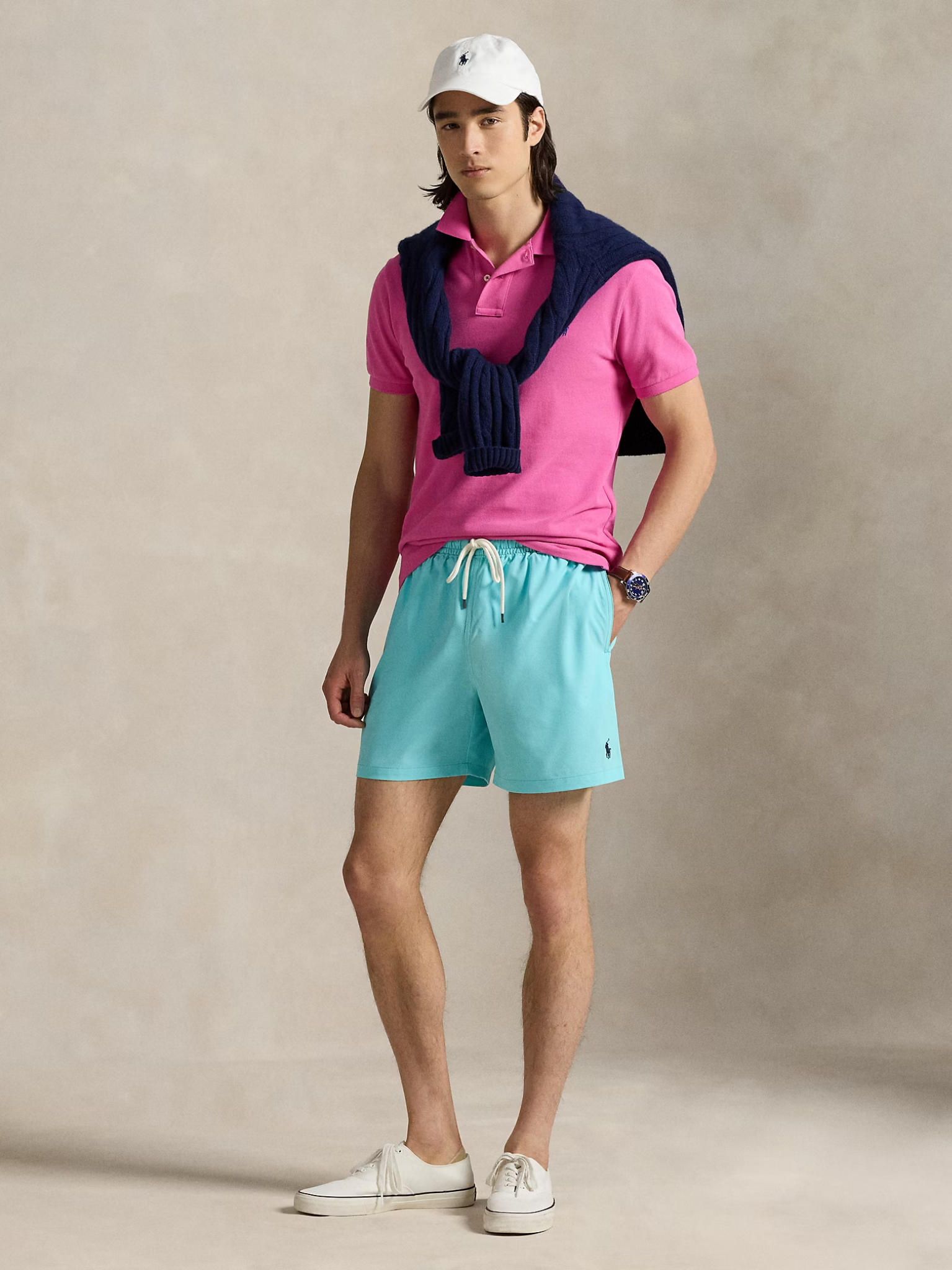 RALPH LAUREN Traveller Swimming Trunks Hammond Blue