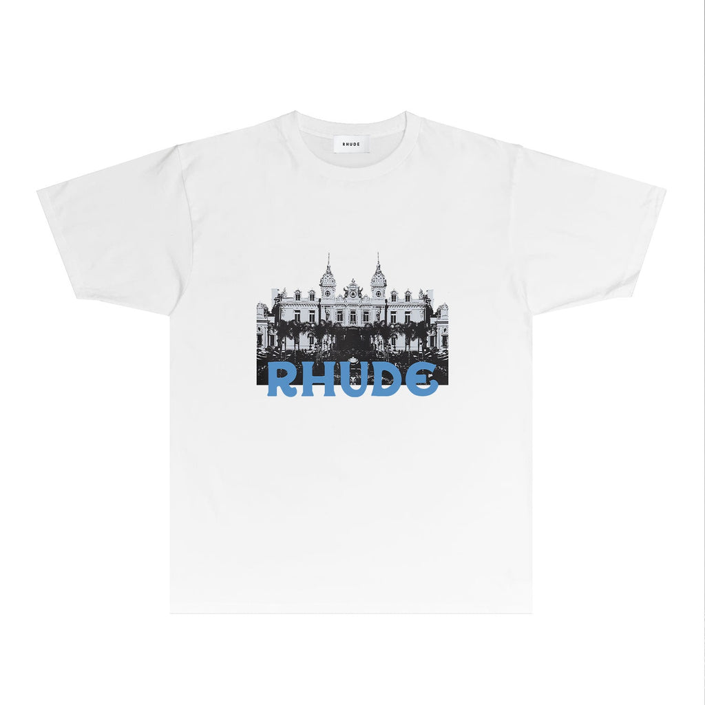 Rhude T-shirts Printed Trendy Pure Cotton