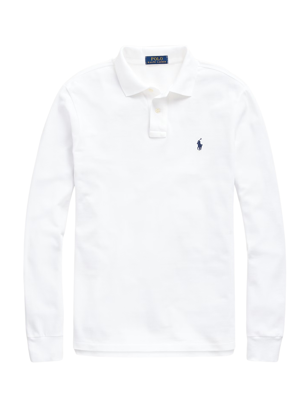 RALPH LAUREN Custom Slim Fit Mesh Polo Shirt White