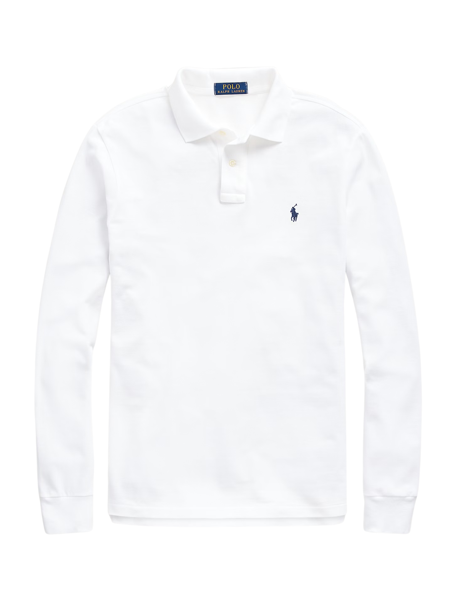 RALPH LAUREN Custom Slim Fit Mesh Polo Shirt White