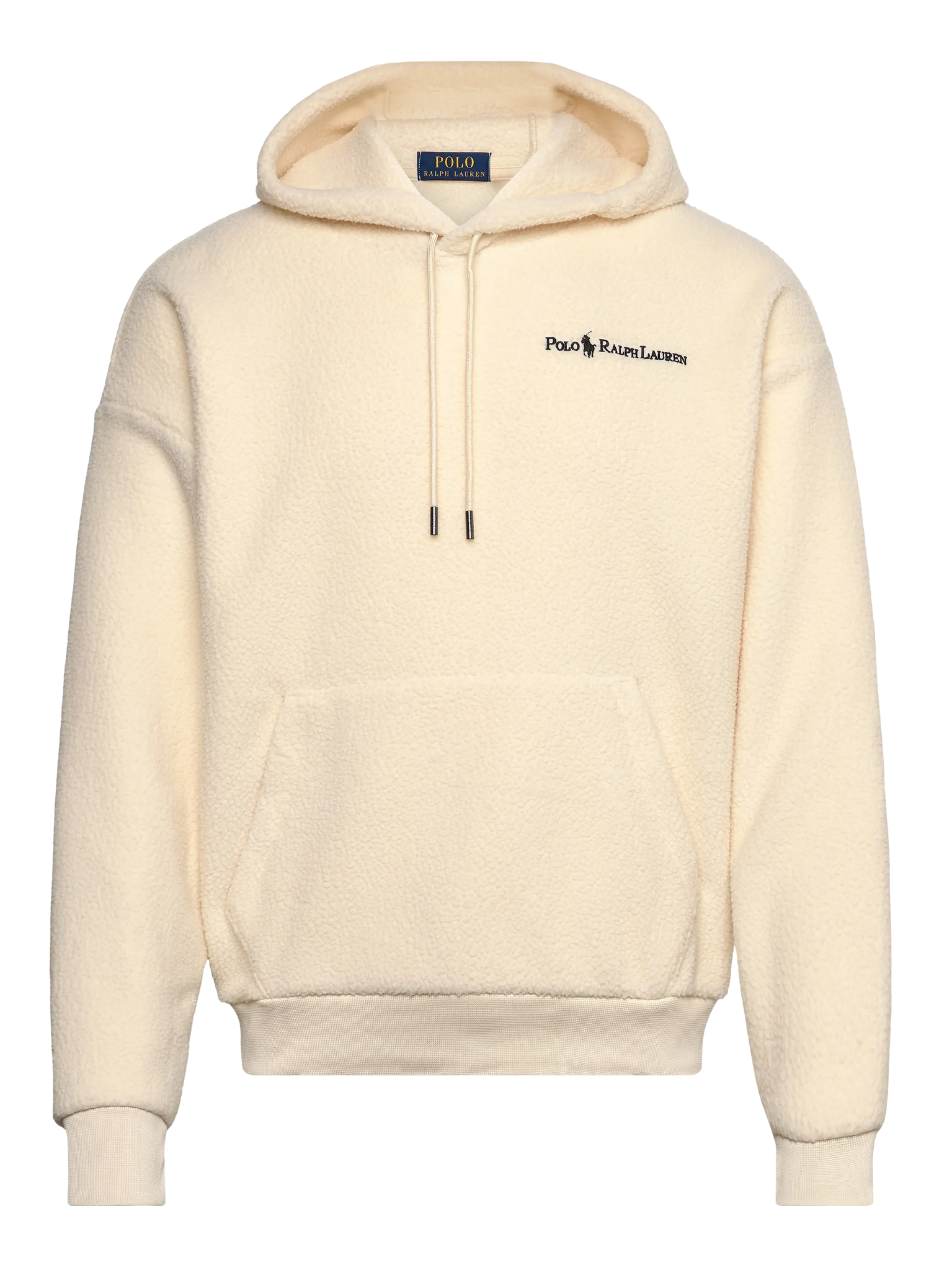 RALPH LAUREN Polo Pile Fleece Hoodie Cream