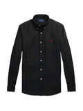 RALPH LAUREN Slim Fit Stretch Poplin Shirt Polo Black