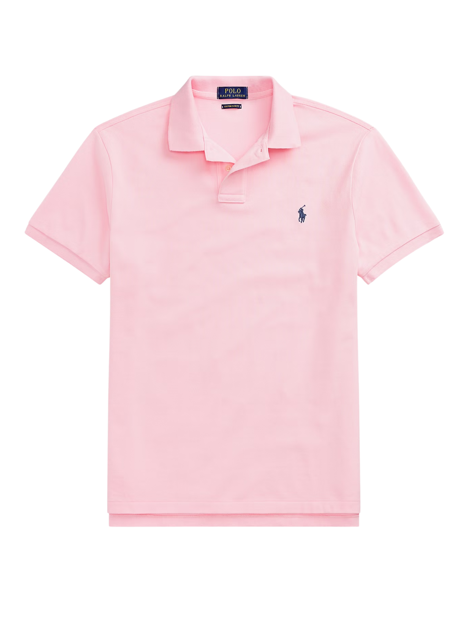 RALPH LAUREN Slim Fit Mesh Polo Shirt Carmel Pink
