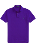 RALPH LAUREN Slim Fit Mesh Polo Shirt Cabana Purple