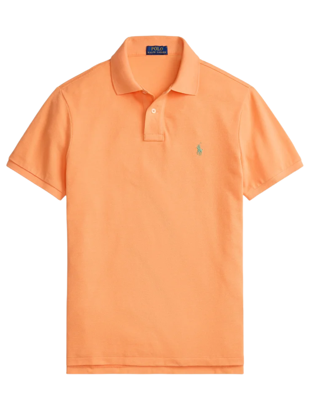 RALPH LAUREN Slim Fit Mesh Polo Shirt Pompano Orange