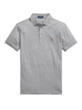 RALPH LAUREN Custom Slim Fit Soft Cotton Polo Shirt Steel Heather