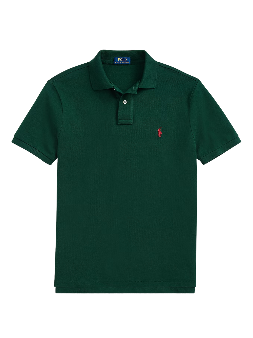 RALPH LAUREN Custom Slim Fit Mesh Polo College Green