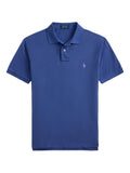 RALPH LAUREN Slim Fit Mesh Polo Shirt Old Royal Blue
